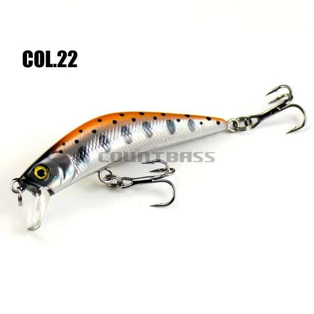 1pc Countbass Minnow Hard Lure 57mm, Trout Fishing Bait,  Freshwater  Bass Wobblers, Free shipping