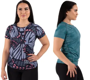 2-PACK of Women's Dry Tech Shirts - Palm/Butterfly