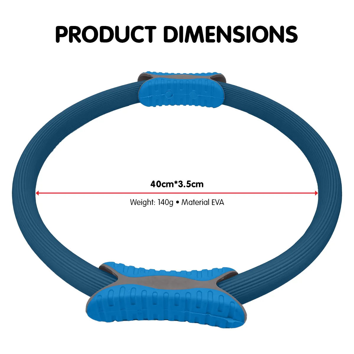 40cm Pilates Ring with Foam Handles for Core Strengthening