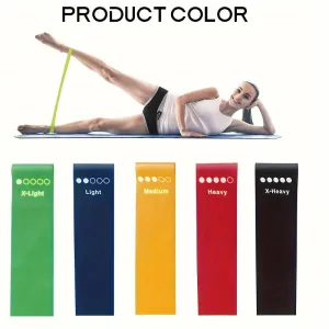 5Piece Resistance Bands Set for FullBody Fitness  Home Workouts