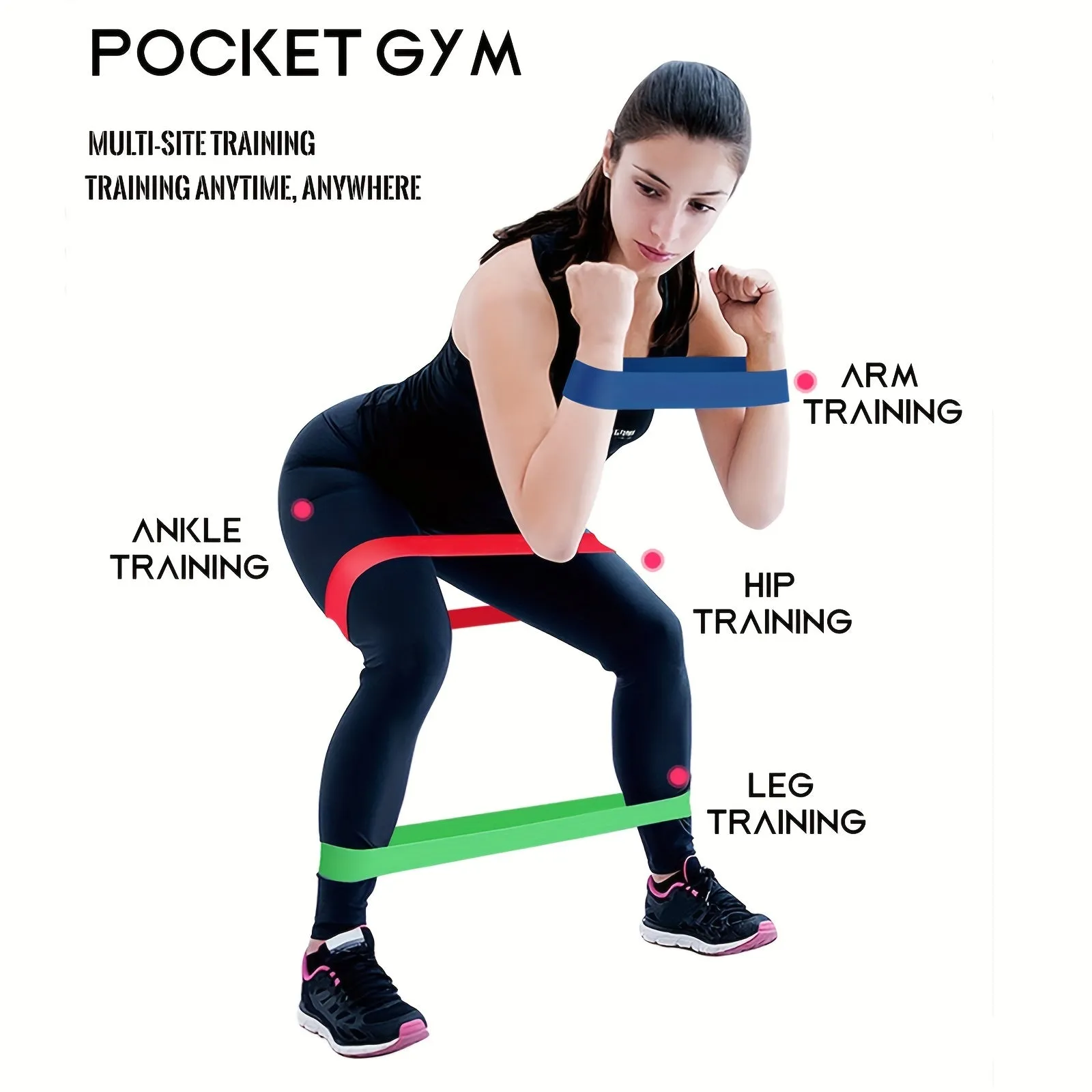 5Piece Resistance Bands Set for FullBody Fitness  Home Workouts