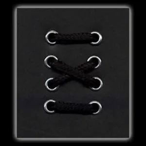 6 Eyelet Black Round Laces (90 cm / 35 in)