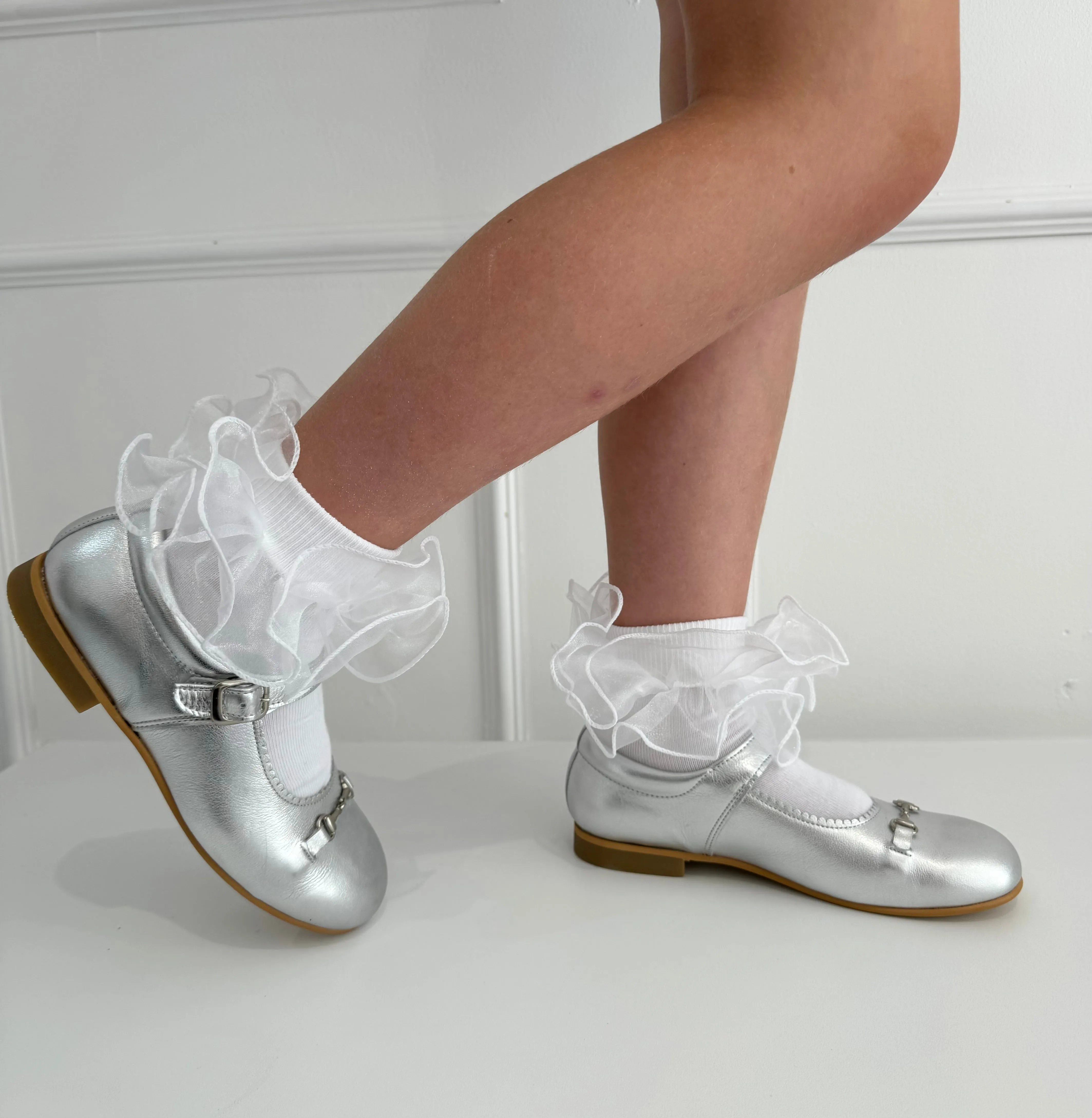 6270-2  Silver Shoe with Horsebit Buckle