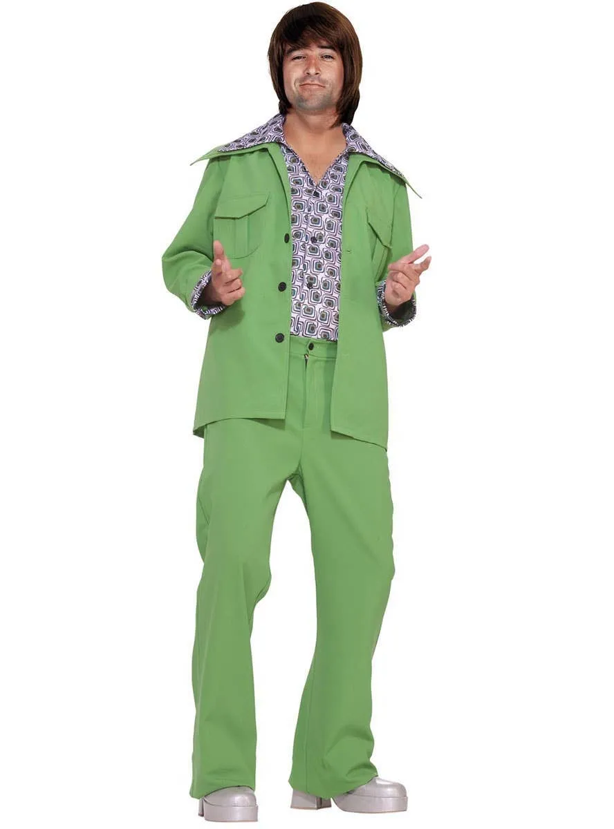 70s Green Leisure Suit Plus Size Mens Costume