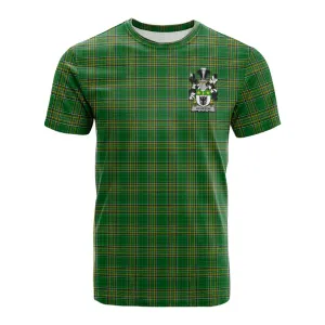 Acheson Irish Clan Tartan Cotton T-shirt with Coat of Arms