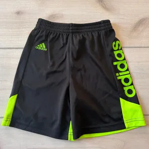 Adidas Black and Moon Green Athletic Shorts