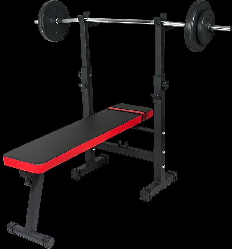 Adjustable Folding Flat Weight Bench with 200kg Capacity