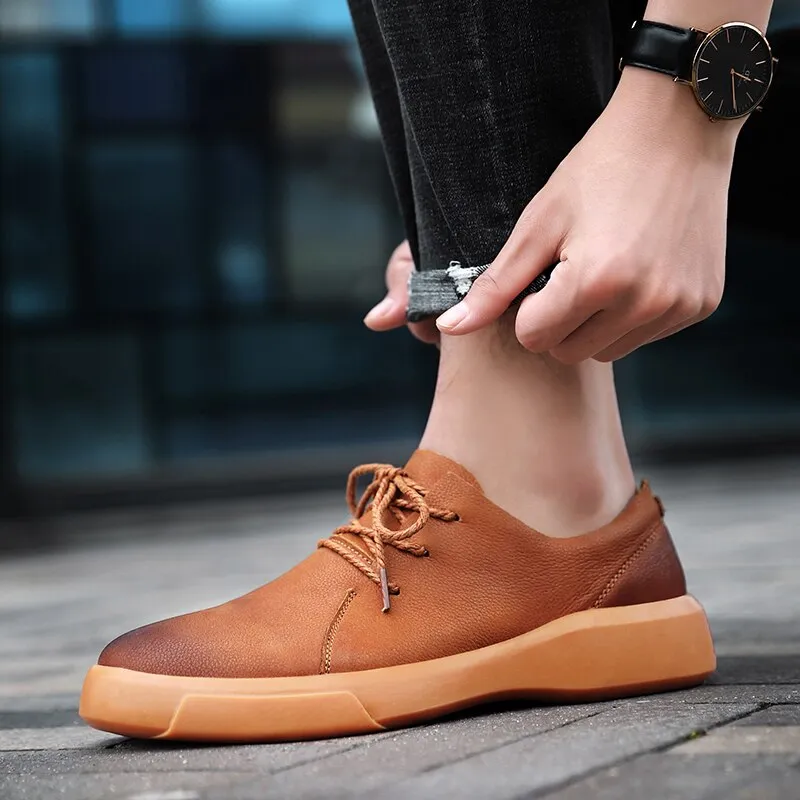 Advbridge Spring Summer Trend Men's Shoes Breathable Men's Oxford Shoes Dress Shoes Men's Flats Fashion Work Shoes Men's Casual Shoes