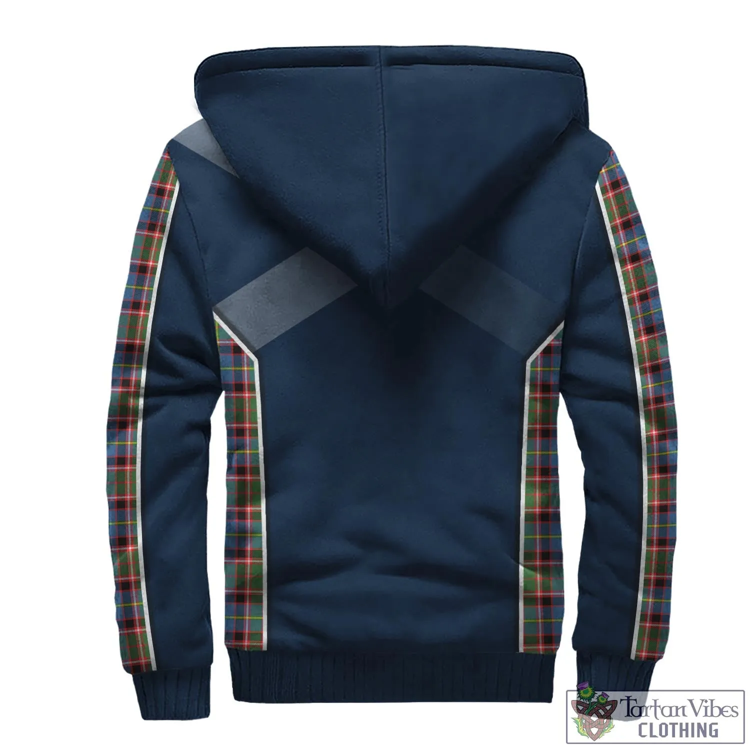 Aikenhead Tartan Sherpa Hoodie with Family Crest and Scottish Thistle Vibes Sport Style