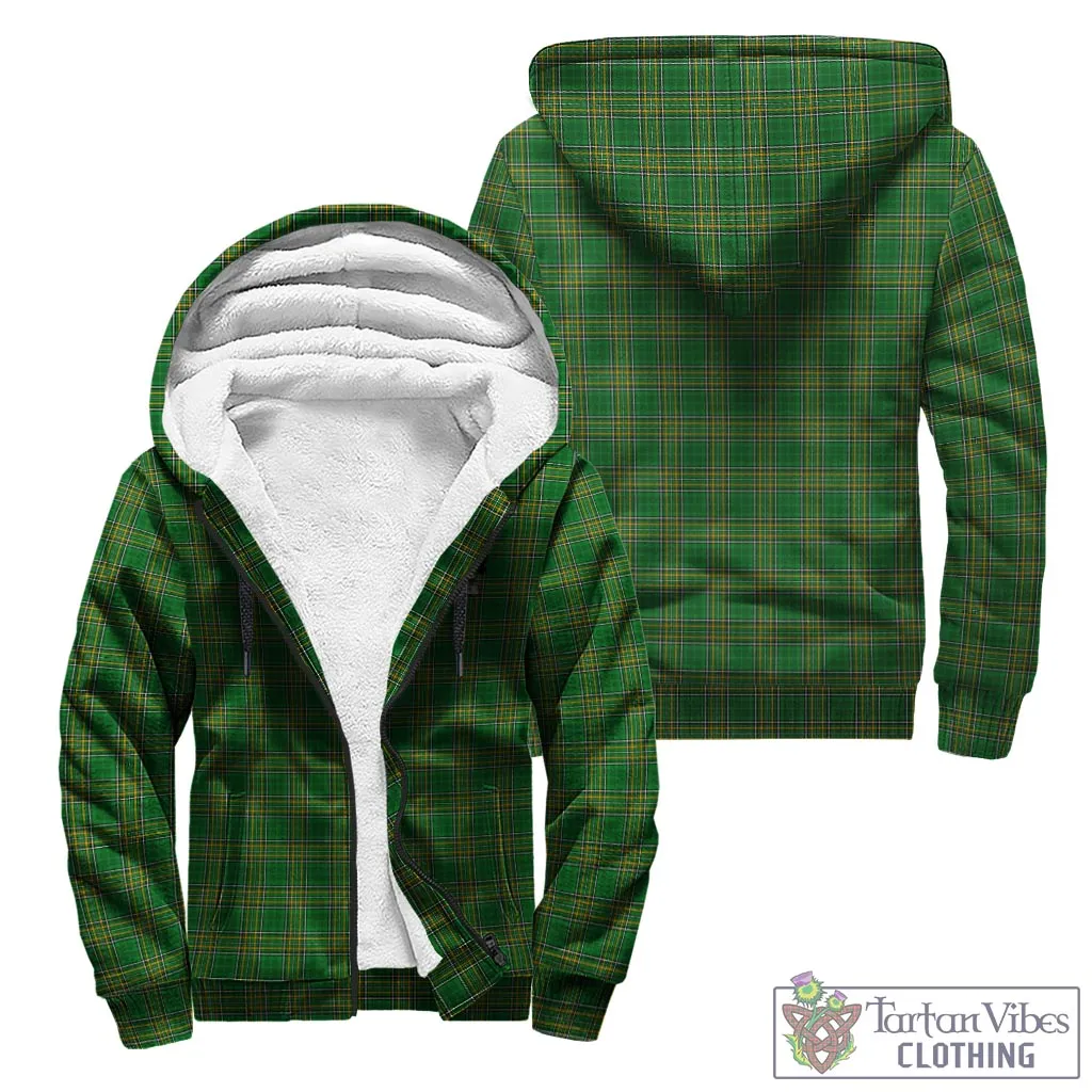 Alexander Irish Clan Tartan Sherpa Hoodie with Coat of Arms