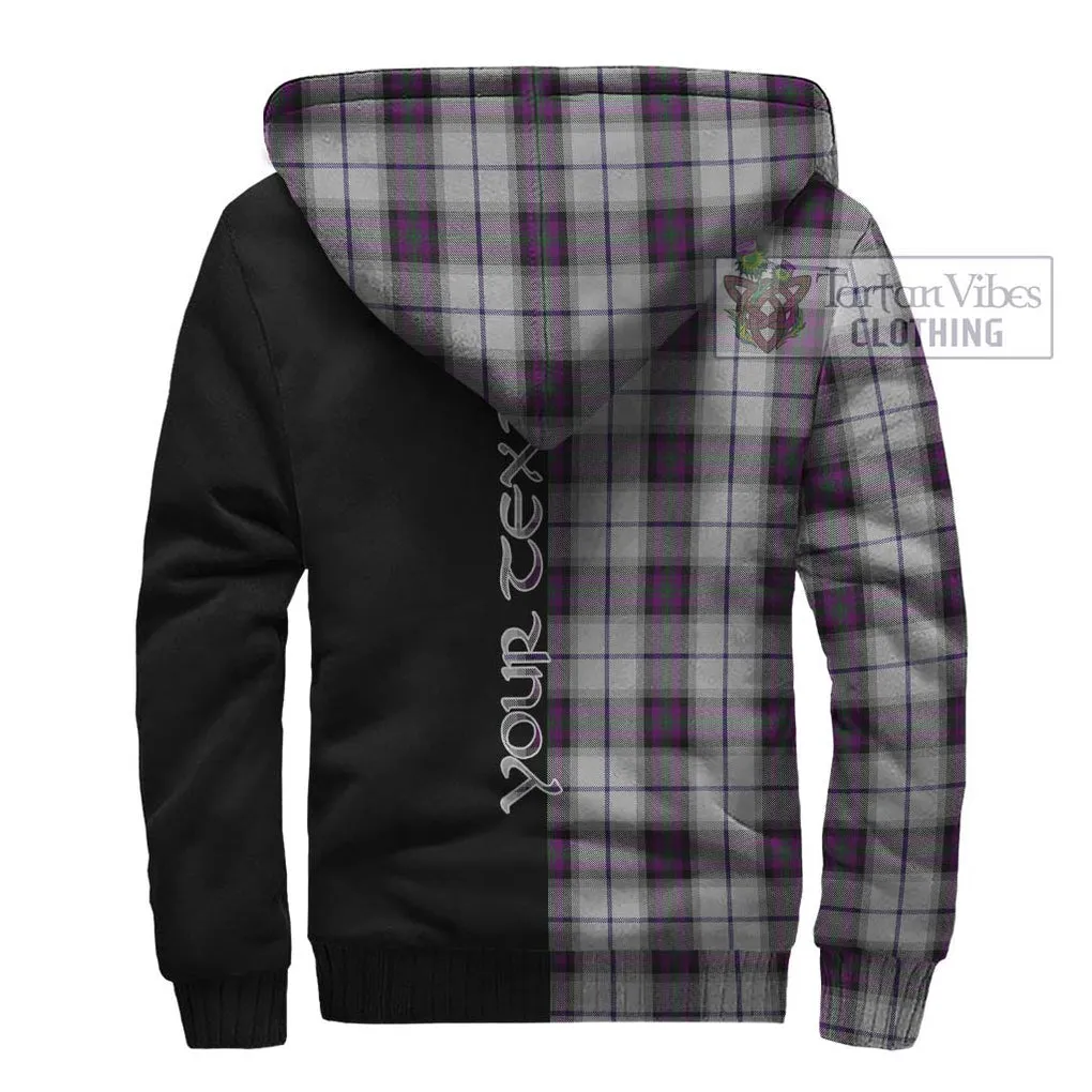 Alexander of Menstry Dress Tartan Sherpa Hoodie with Family Crest and Half Of Me Style