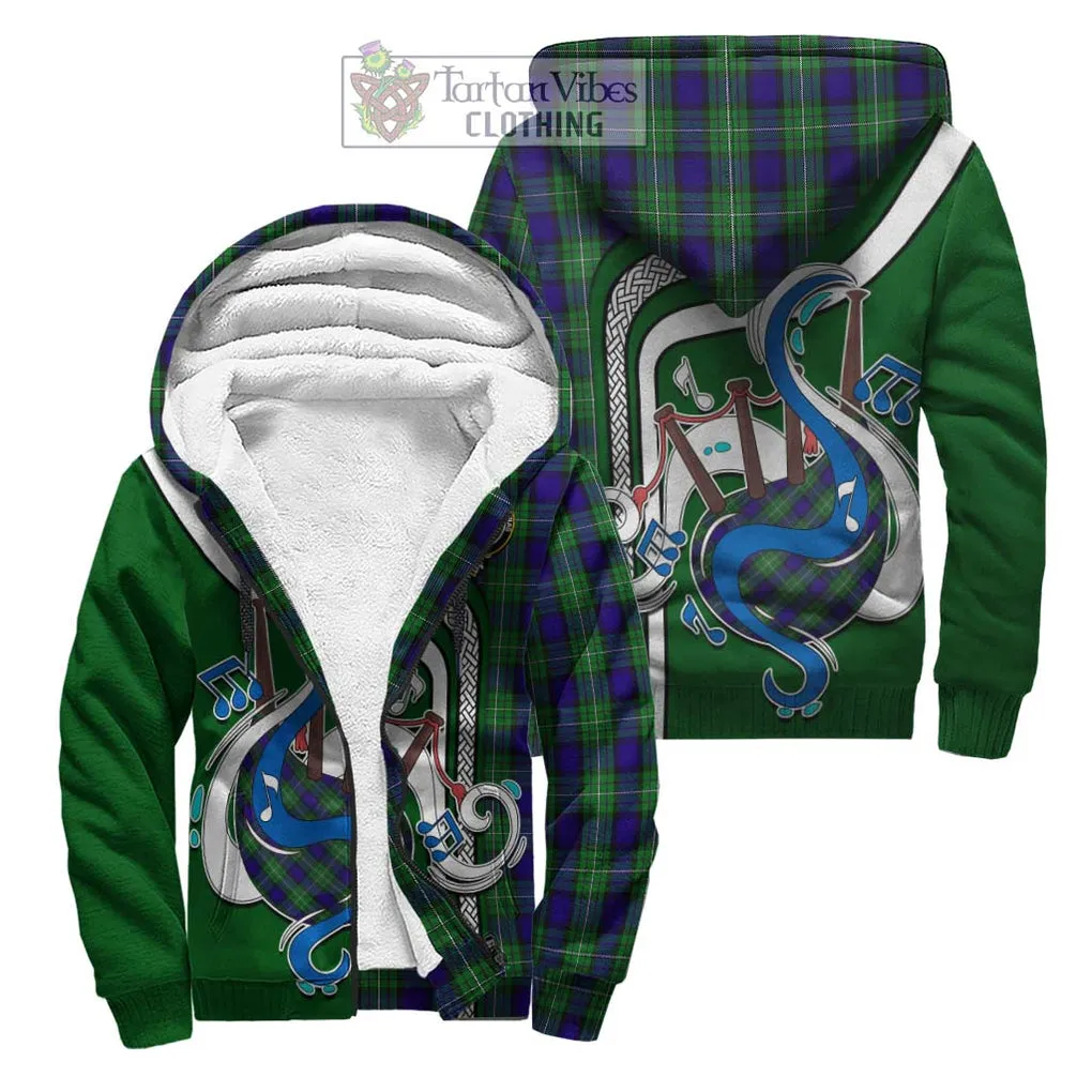 Alexander Tartan Sherpa Hoodie with Epic Bagpipe Style