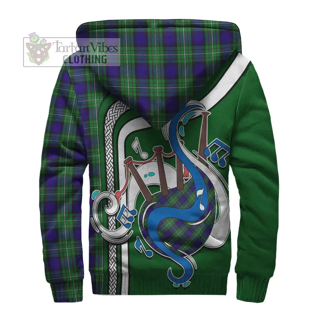 Alexander Tartan Sherpa Hoodie with Epic Bagpipe Style