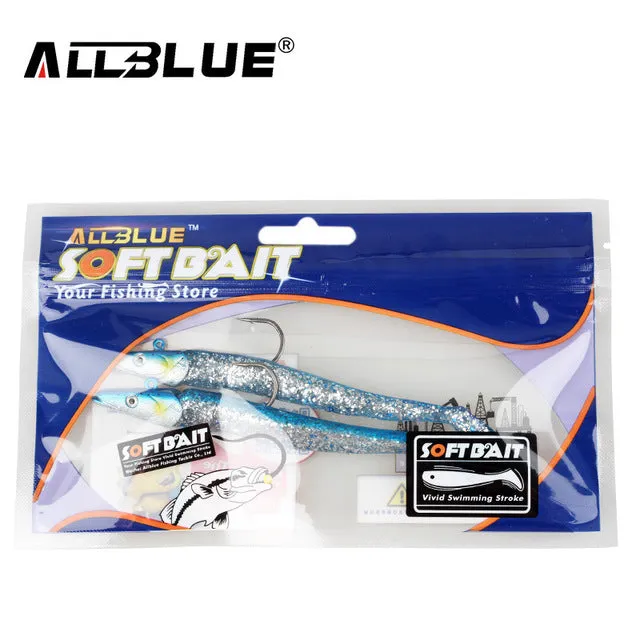 ALLBLUE 2pcs/lot Jig Fish Head Sinking Fishing Lure 11cm/21g Fresh Salt Water Natural Live Vivid Body Jigging Soft Bait