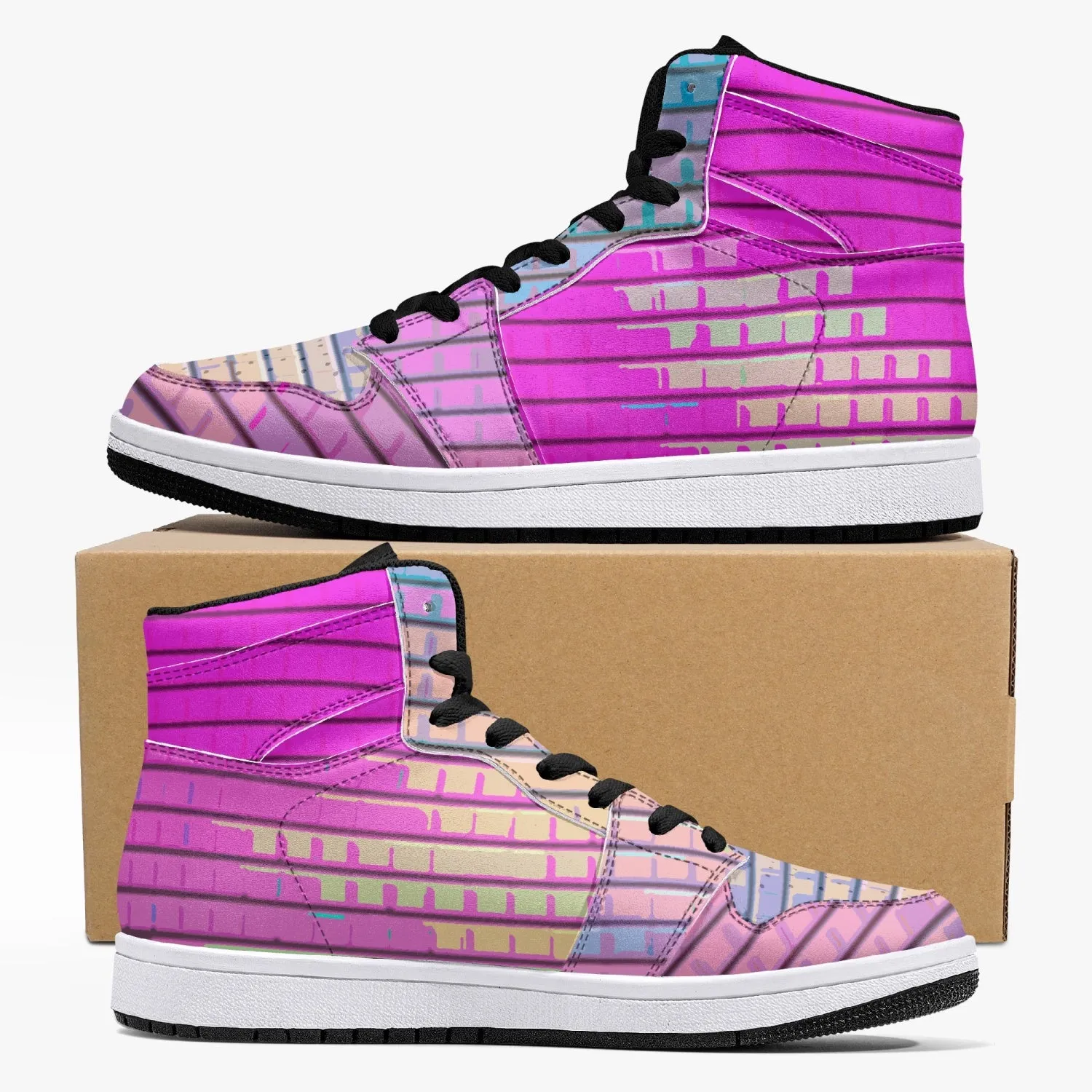 Almost Pink - Macr.in (High-Top Leather Sneakers)