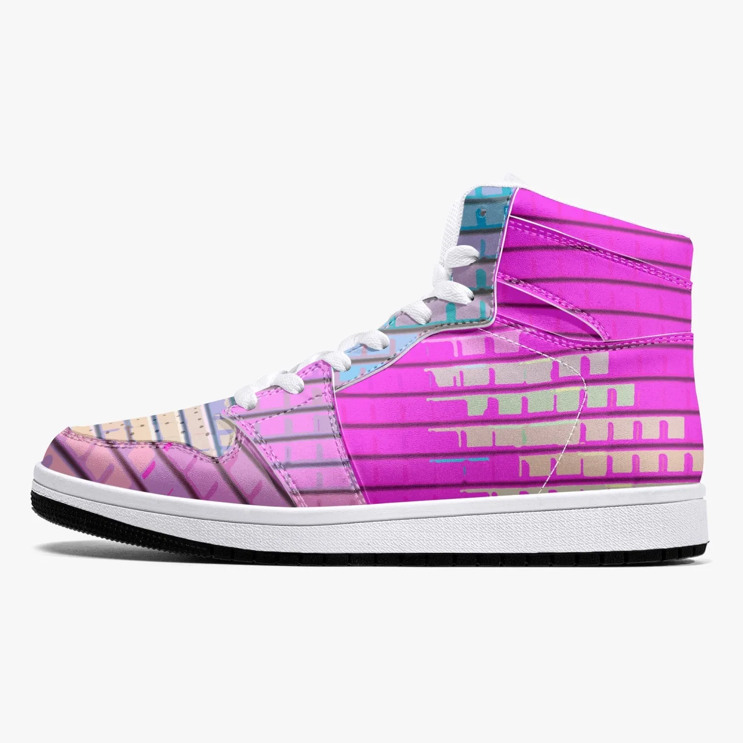 Almost Pink - Macr.in (High-Top Leather Sneakers)