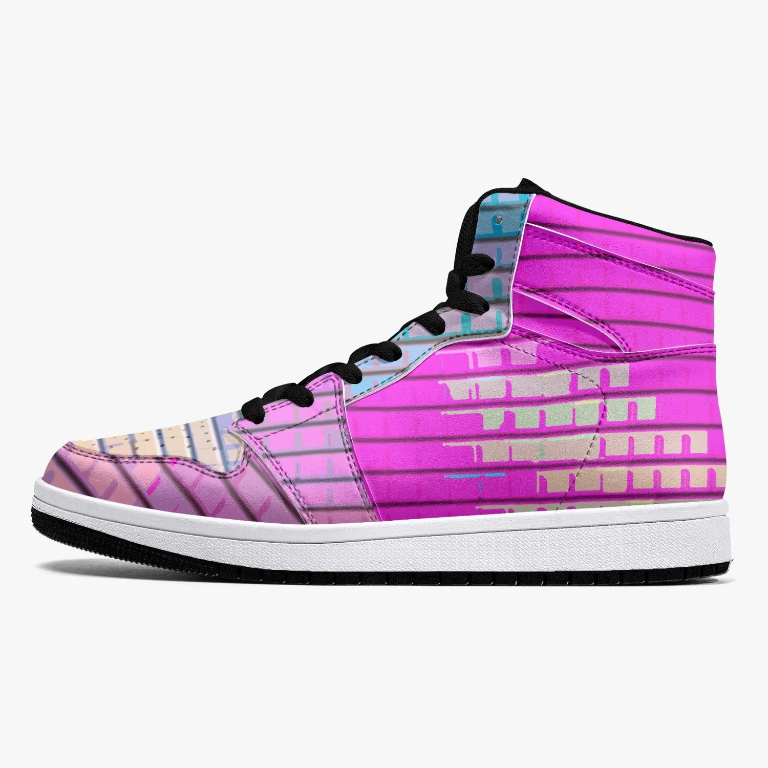 Almost Pink - Macr.in (High-Top Leather Sneakers)