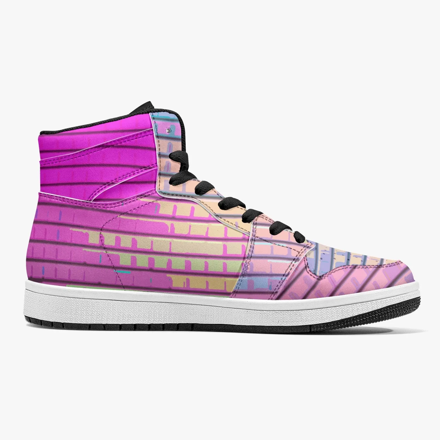 Almost Pink - Macr.in (High-Top Leather Sneakers)