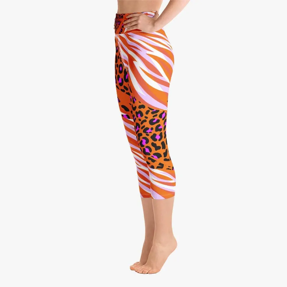 Animal Printed Capris "Cheetiger" Orange