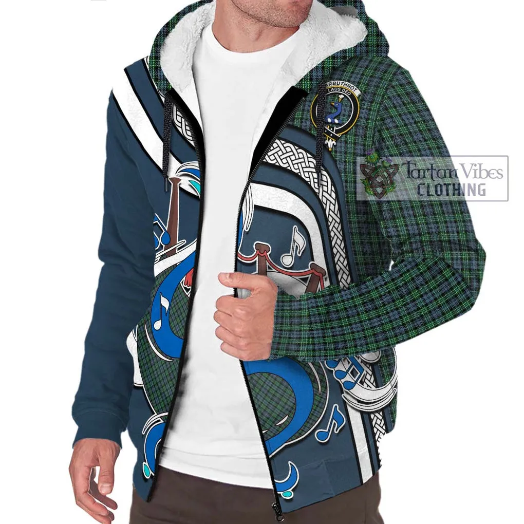 Arbuthnot Tartan Sherpa Hoodie with Epic Bagpipe Style