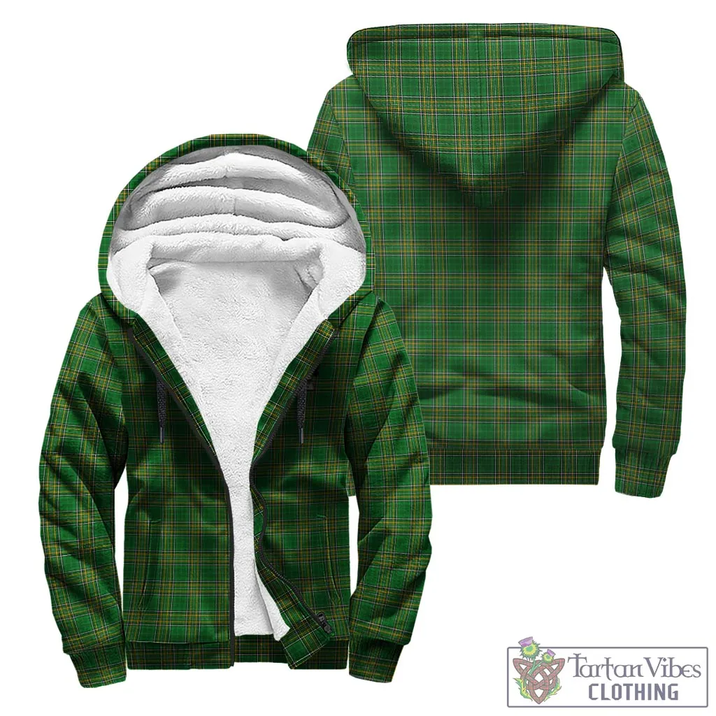 Archdekin Irish Clan Tartan Sherpa Hoodie with Coat of Arms