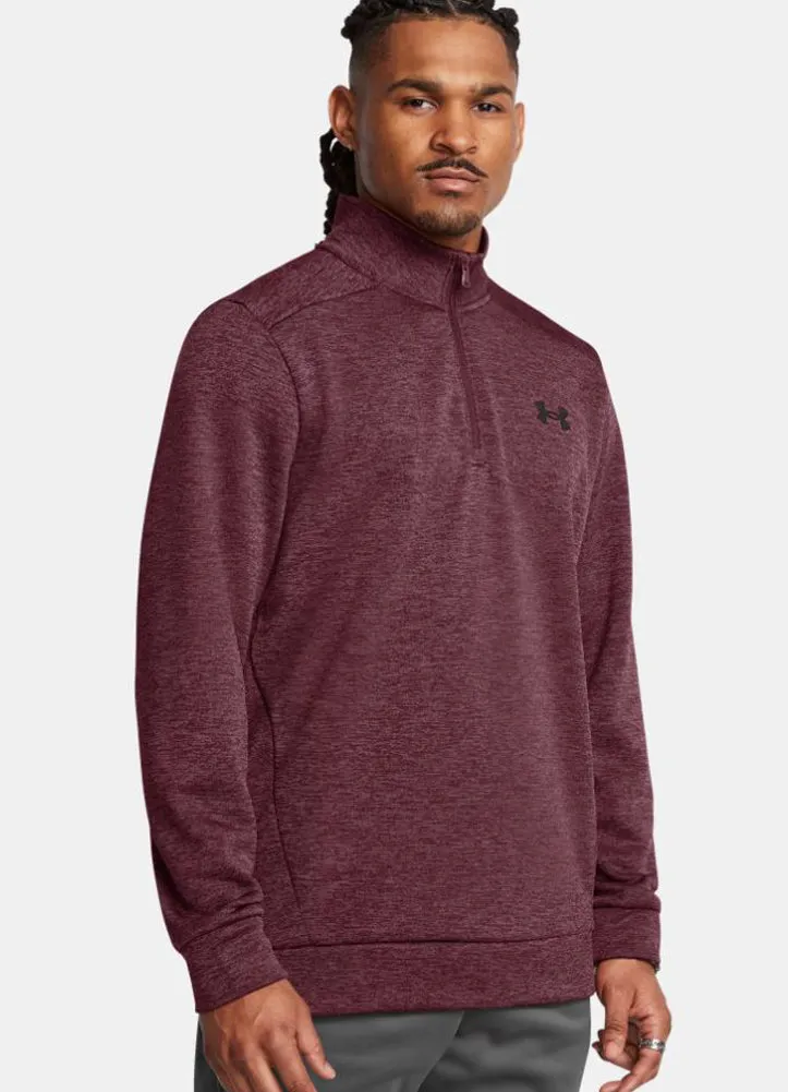 Armour Fleece Twist 1/4 Zip in Maroon by Under Armour