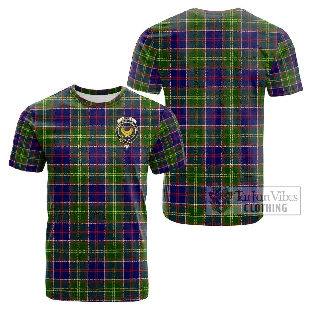 Arnott Tartan Cotton T-Shirt with Family Crest