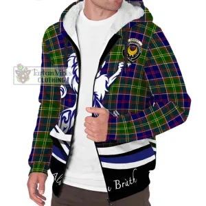 Arnott Tartan Sherpa Hoodie with Alba Gu Brath Regal Lion Emblem