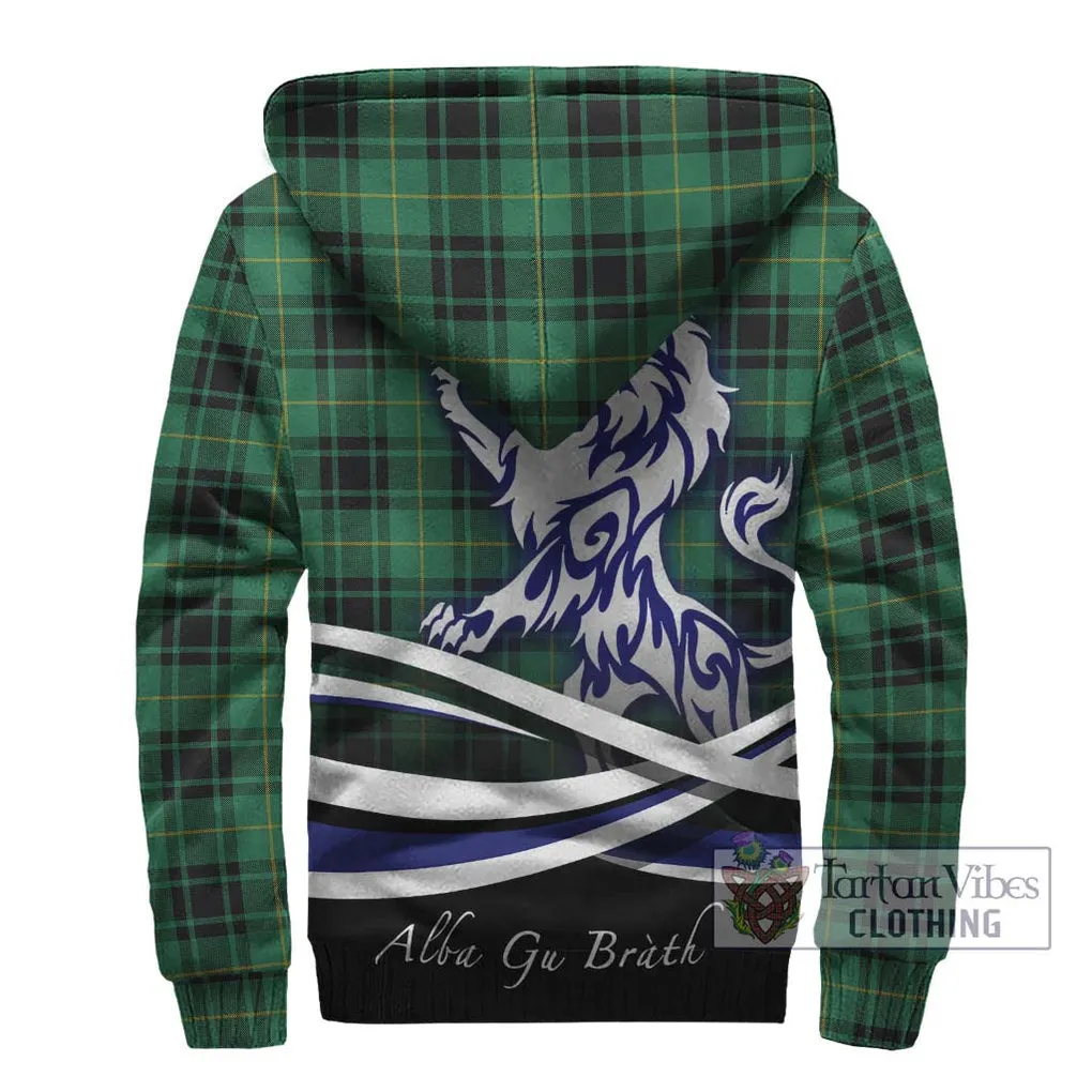 Arthur Ancient Tartan Sherpa Hoodie with Alba Gu Brath Regal Lion Emblem