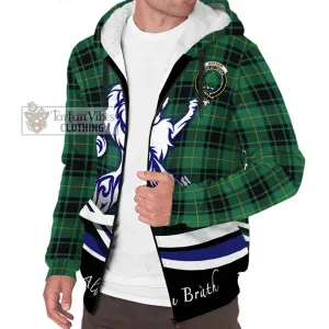 Arthur Ancient Tartan Sherpa Hoodie with Alba Gu Brath Regal Lion Emblem