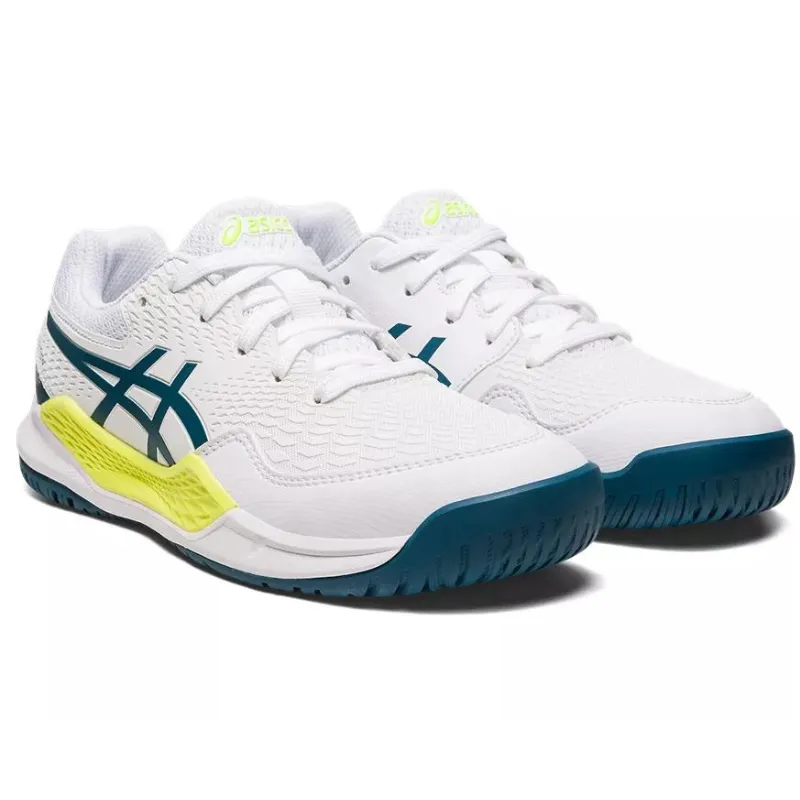 Asics Gel Resolution 9 GS Kids Tennis Shoes - White / Restful Teal