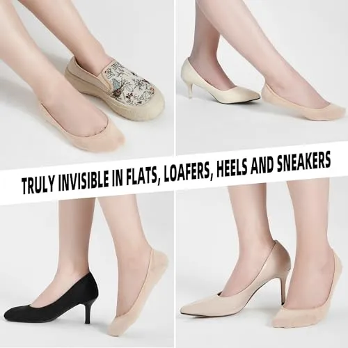 ATBITER 8 Pairs No Show Socks Women for Flats Ultra Low Cut Liner Non Slip Invisible Socks for Shoe Size 6-9/9-11