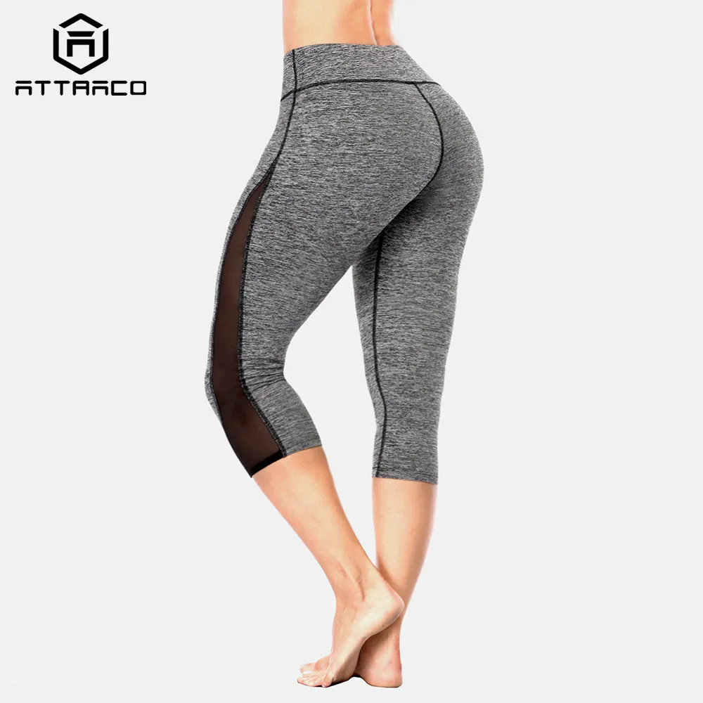 ATTRACO  Women's Calf Length High Waist Workout Active Wear Leggings