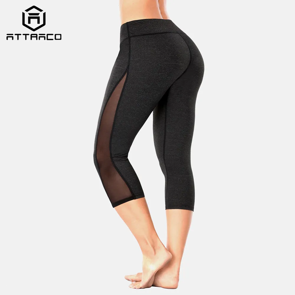 ATTRACO  Women's Calf Length High Waist Workout Active Wear Leggings