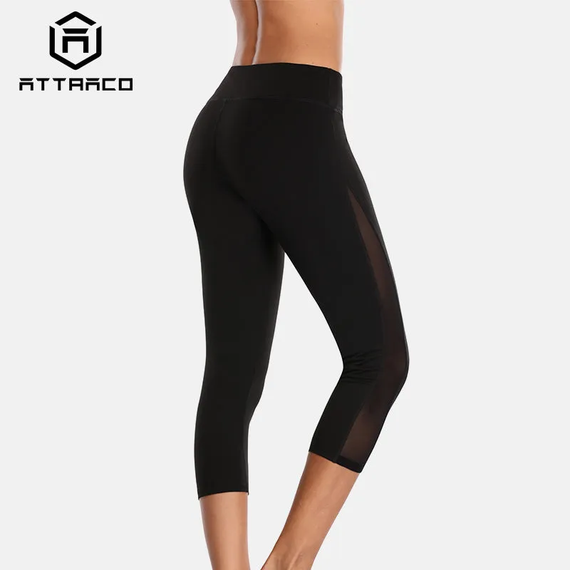 ATTRACO  Women's Calf Length High Waist Workout Active Wear Leggings