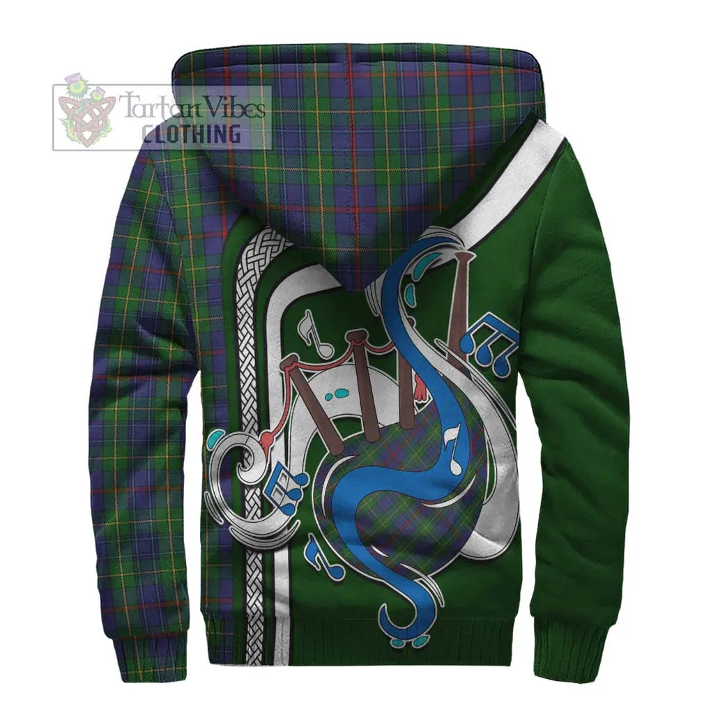 Bailey Tartan Sherpa Hoodie with Epic Bagpipe Style