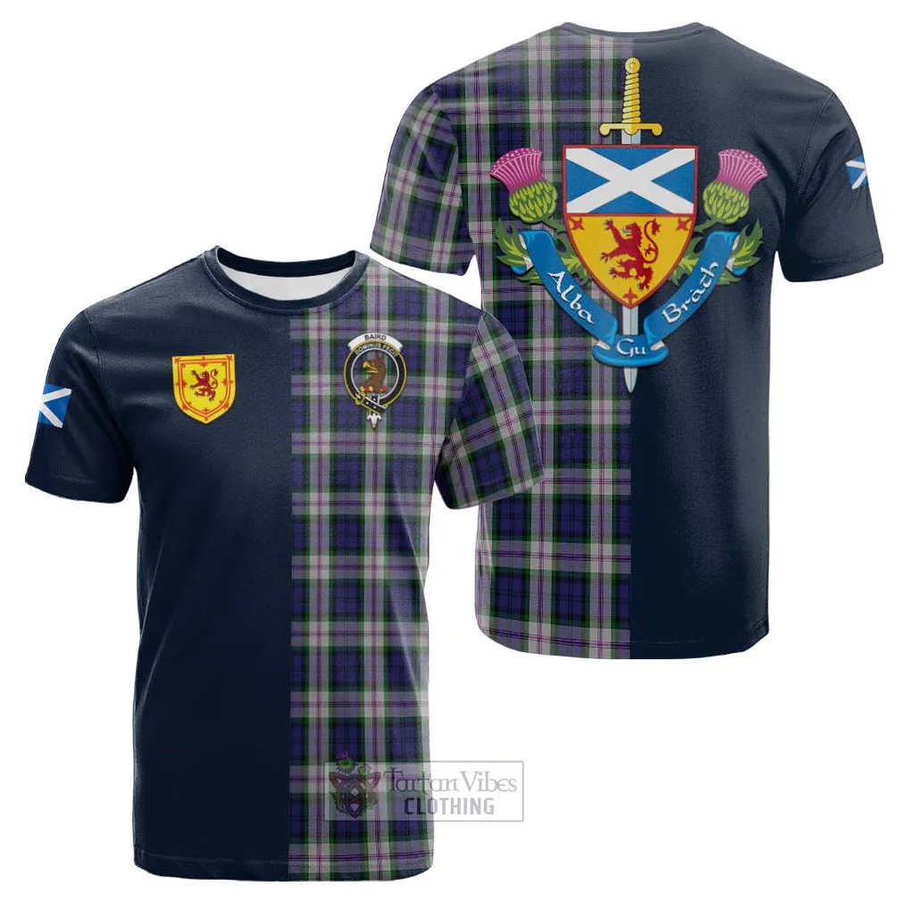 Baird Dress Tartan Cotton T-shirt Alba with Scottish Lion Royal Arm Half Style