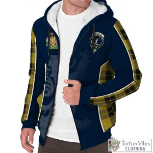 Barclay Dress Tartan Sherpa Hoodie with Family Crest and Lion Rampant Vibes Sport Style