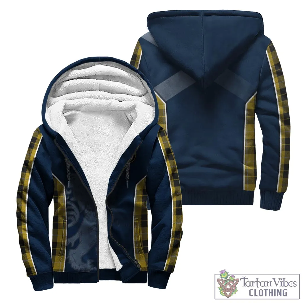 Barclay Dress Tartan Sherpa Hoodie with Family Crest and Lion Rampant Vibes Sport Style