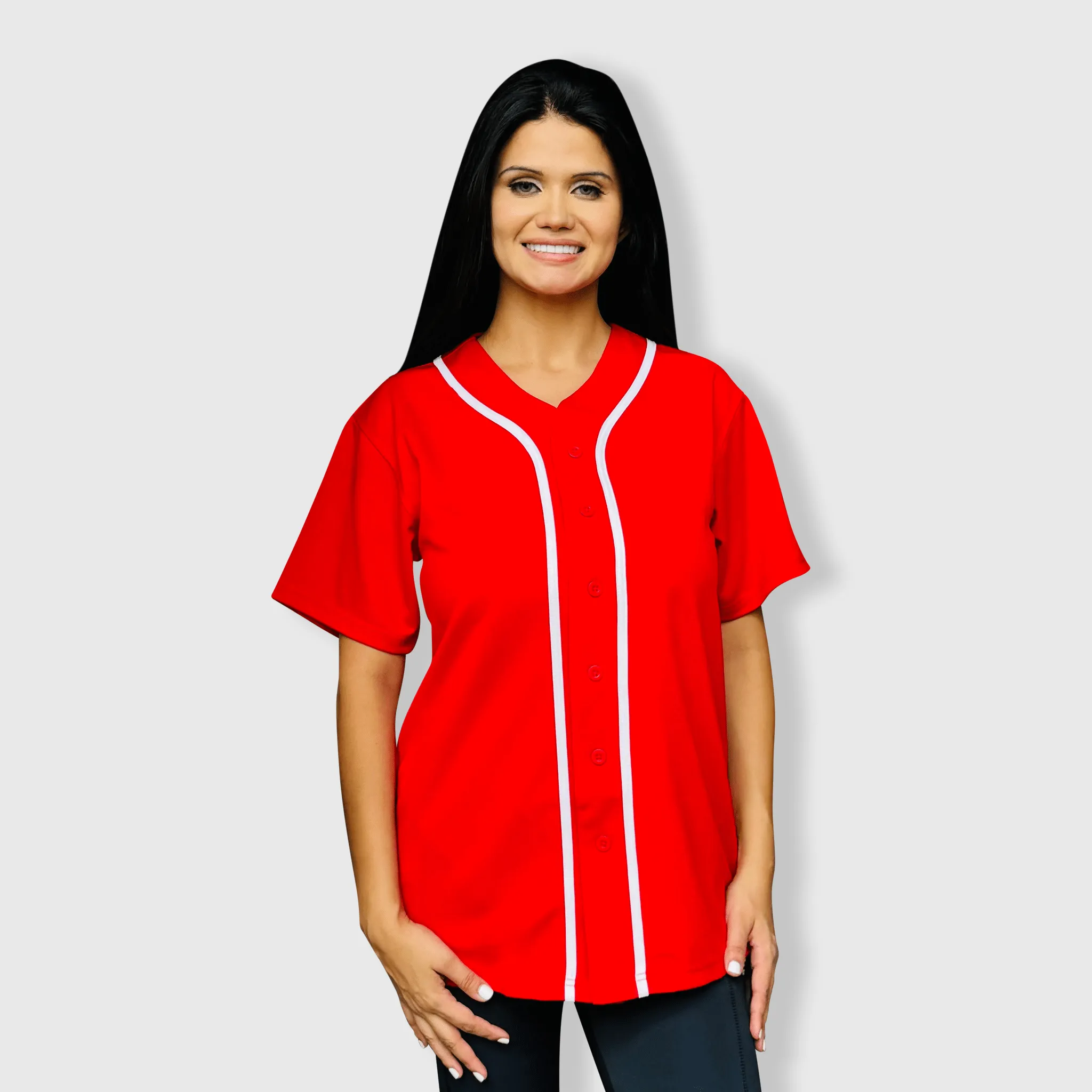 Baseball Button Down Jersey Adult