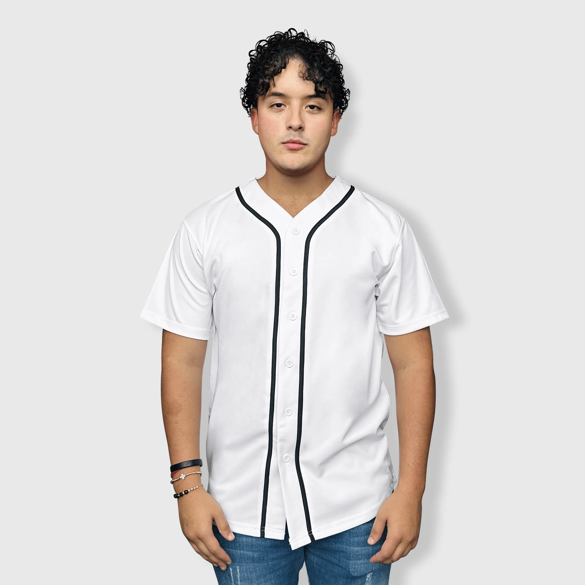 Baseball Button Down Jersey Adult