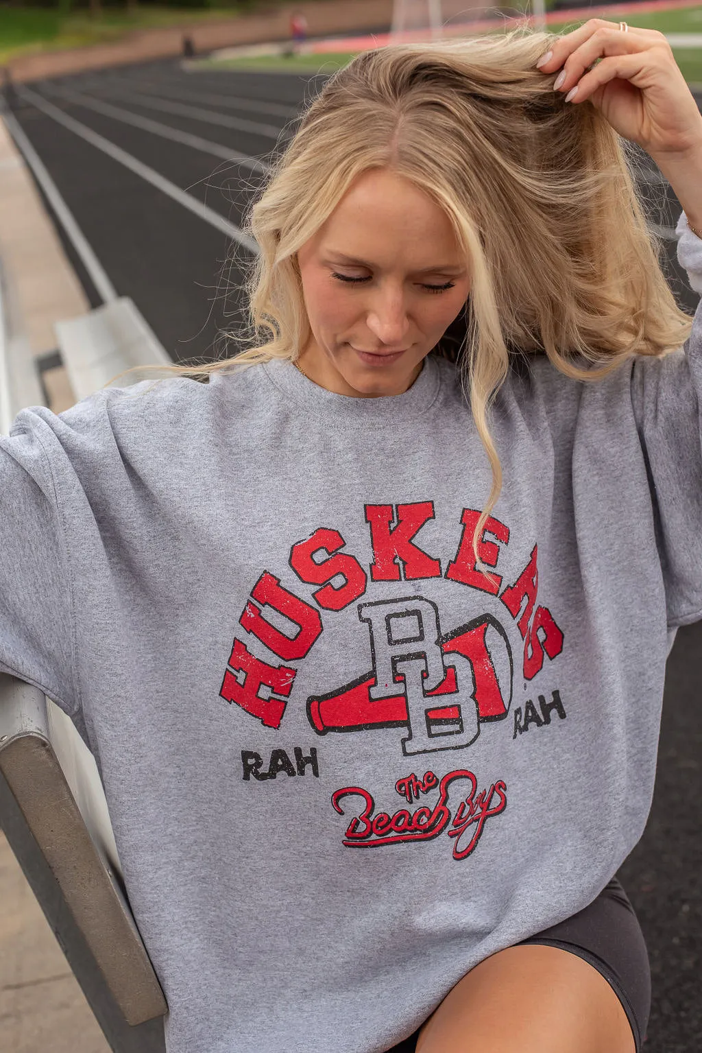 Beach Boys Huskers Cheer Thrifted Sweatshirt