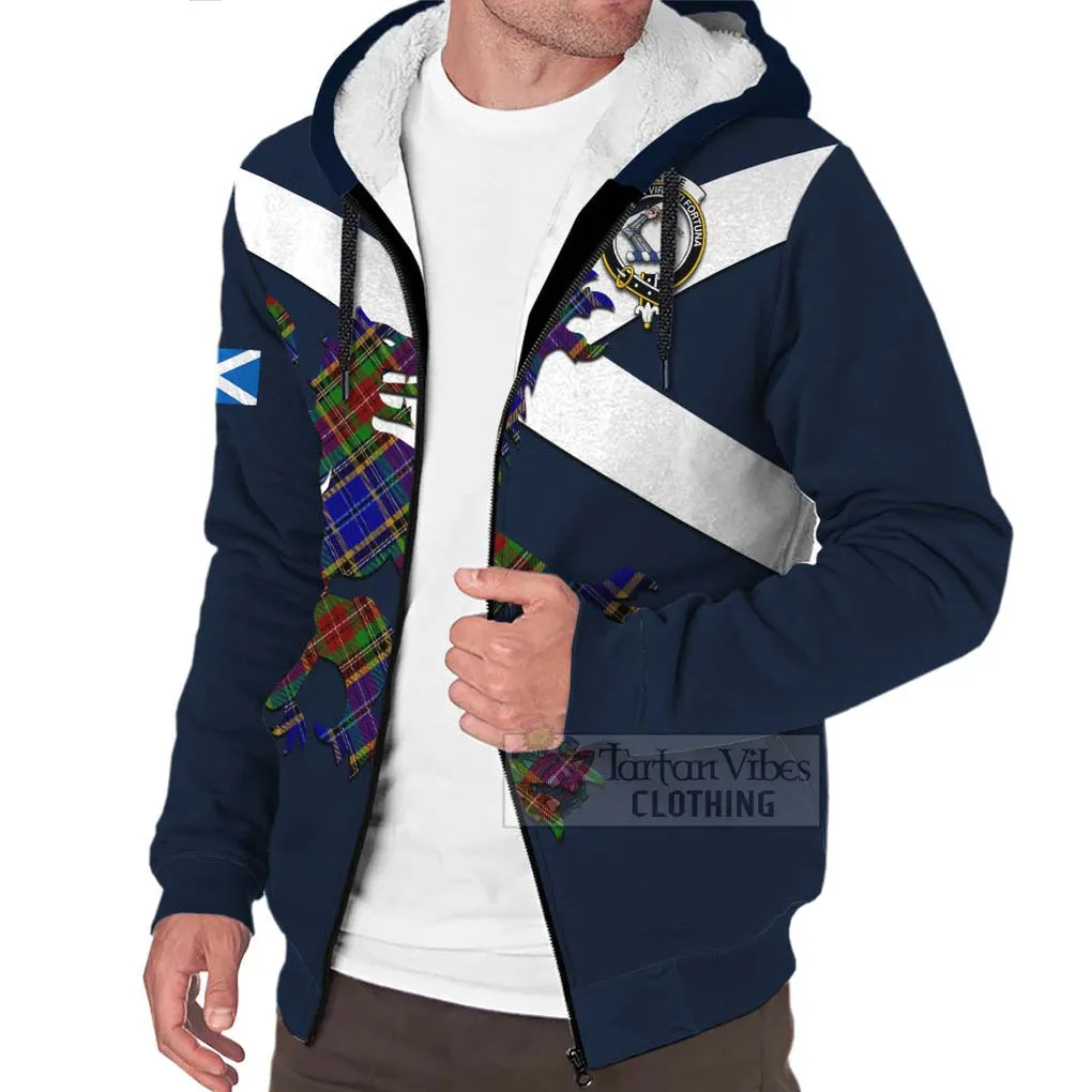 Beattie (Beatty) Tartan Lion Rampant Sherpa Hoodie  Proudly Display Your Heritage with Alba Gu Brath and Clan Name