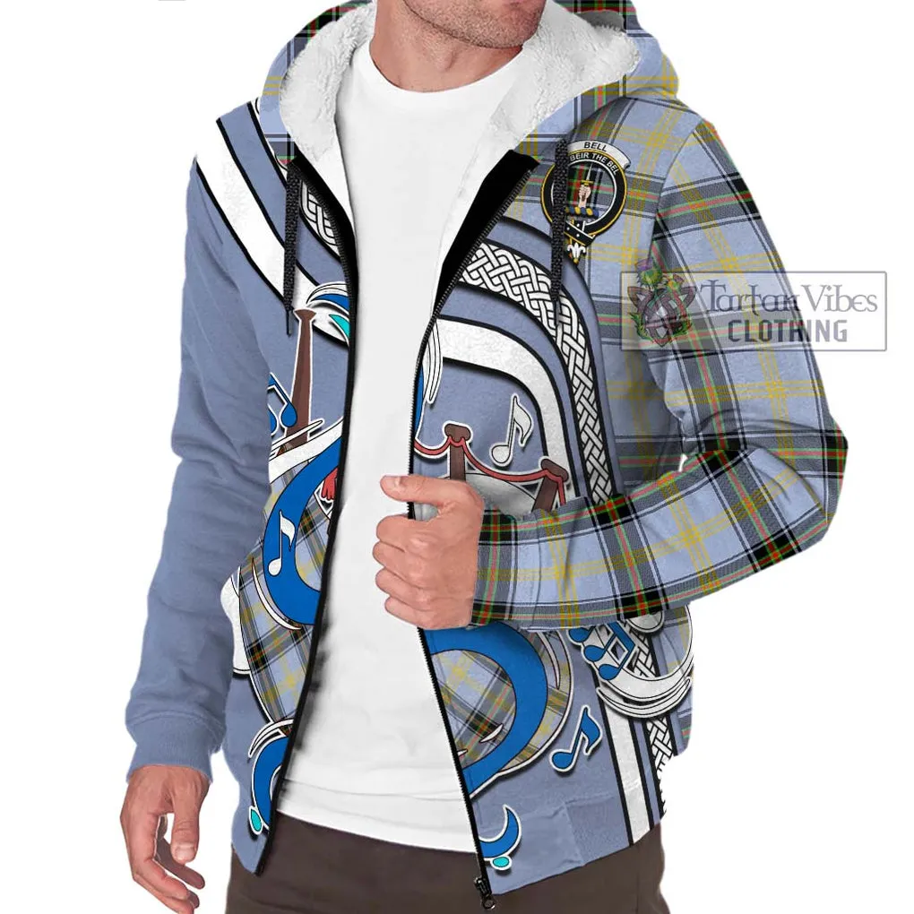 Bell of the Borders Tartan Sherpa Hoodie with Epic Bagpipe Style