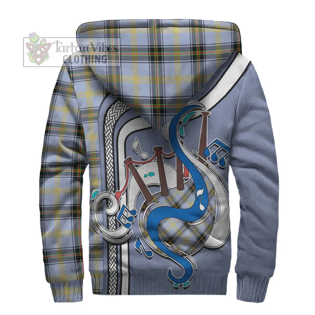 Bell of the Borders Tartan Sherpa Hoodie with Epic Bagpipe Style