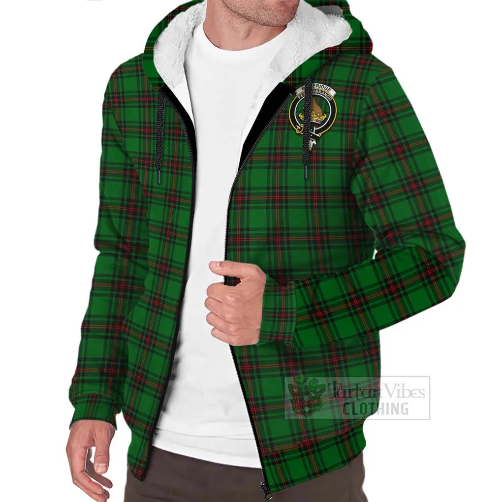 Beveridge Tartan Sherpa Hoodie with Family Crest Celtic Skull Style