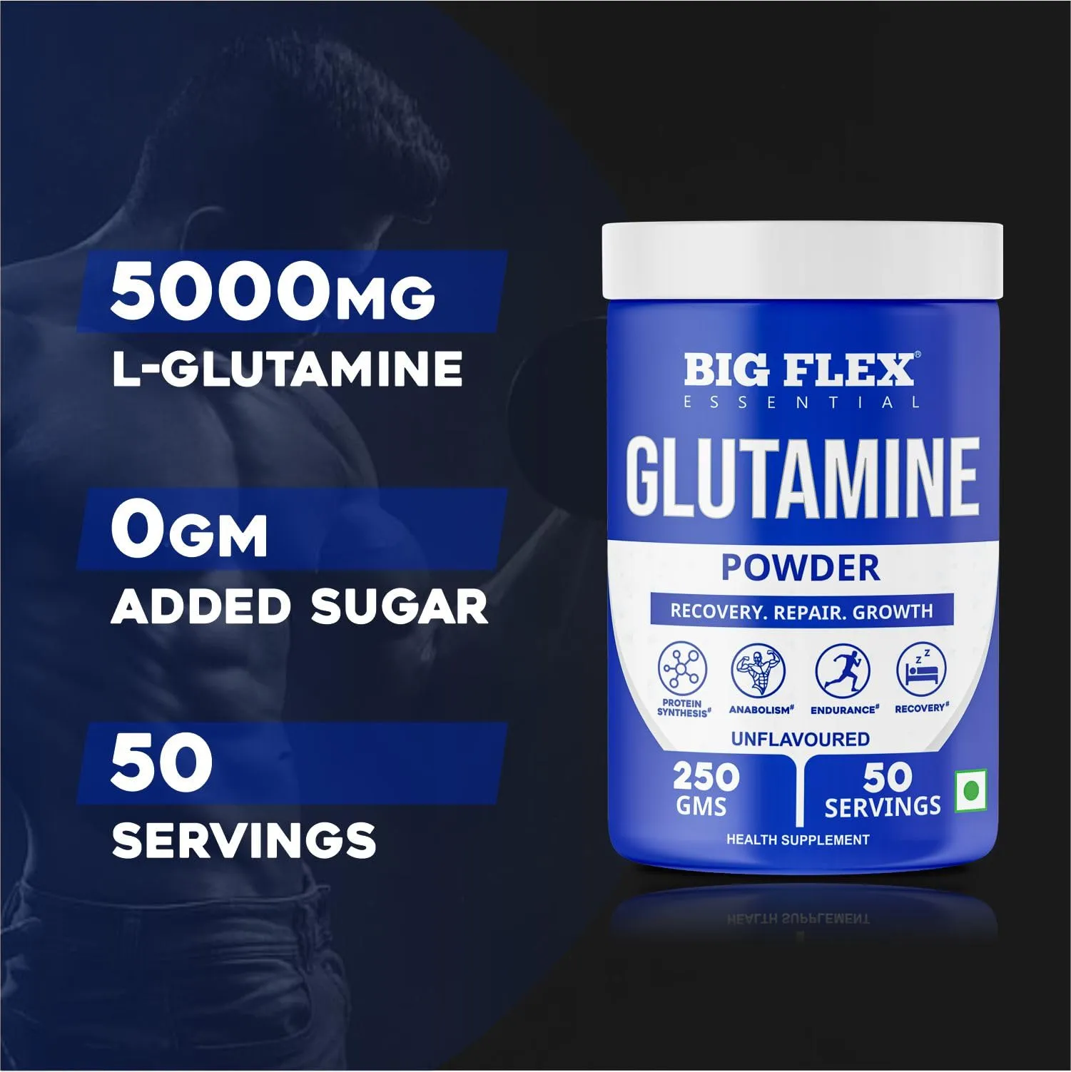 Bigflex Essential Glutamine Powder 50 Servings (250 Gm)