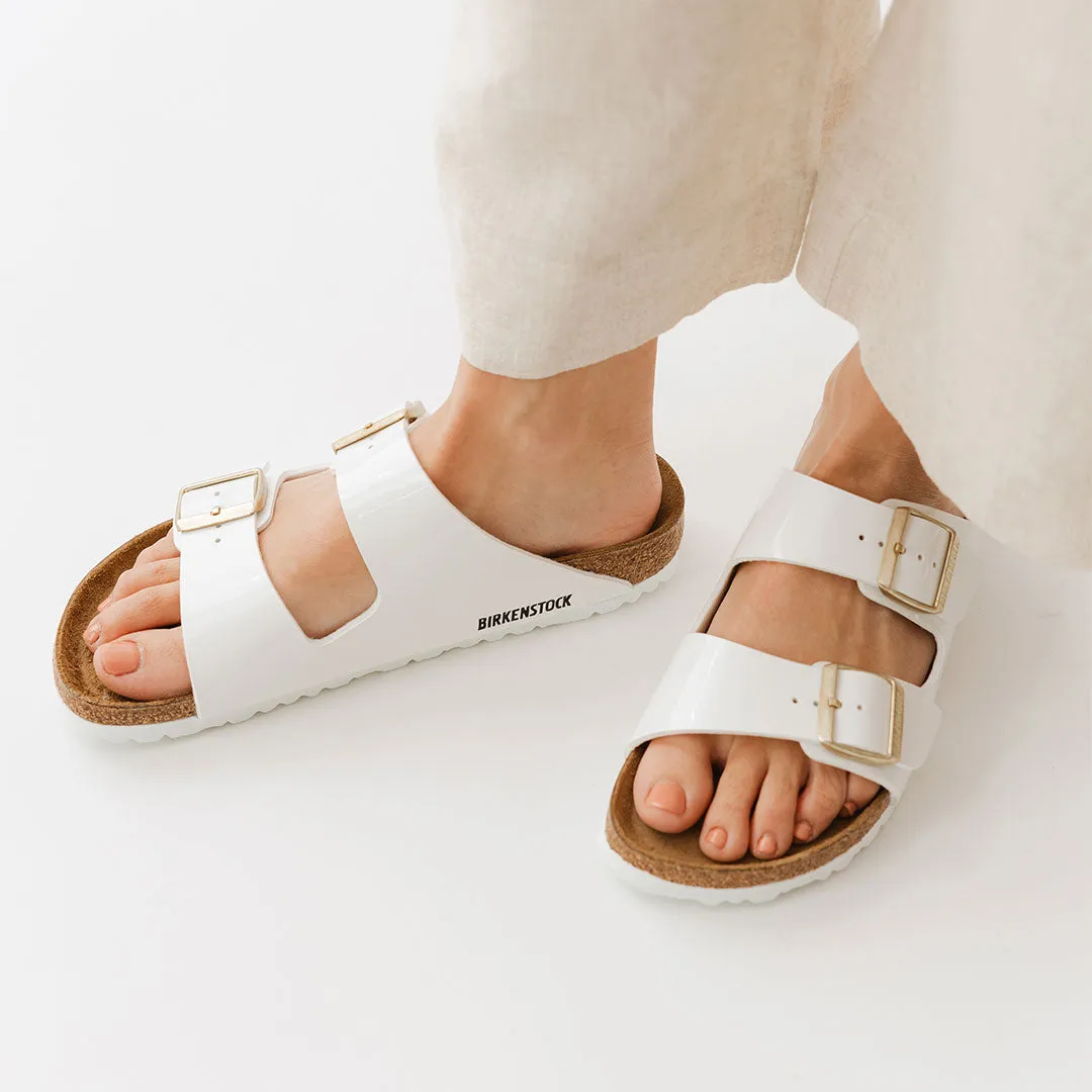 Birkenstock Arizona Birko Flor-Patent White