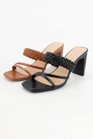 Black Carmen Braided Heel