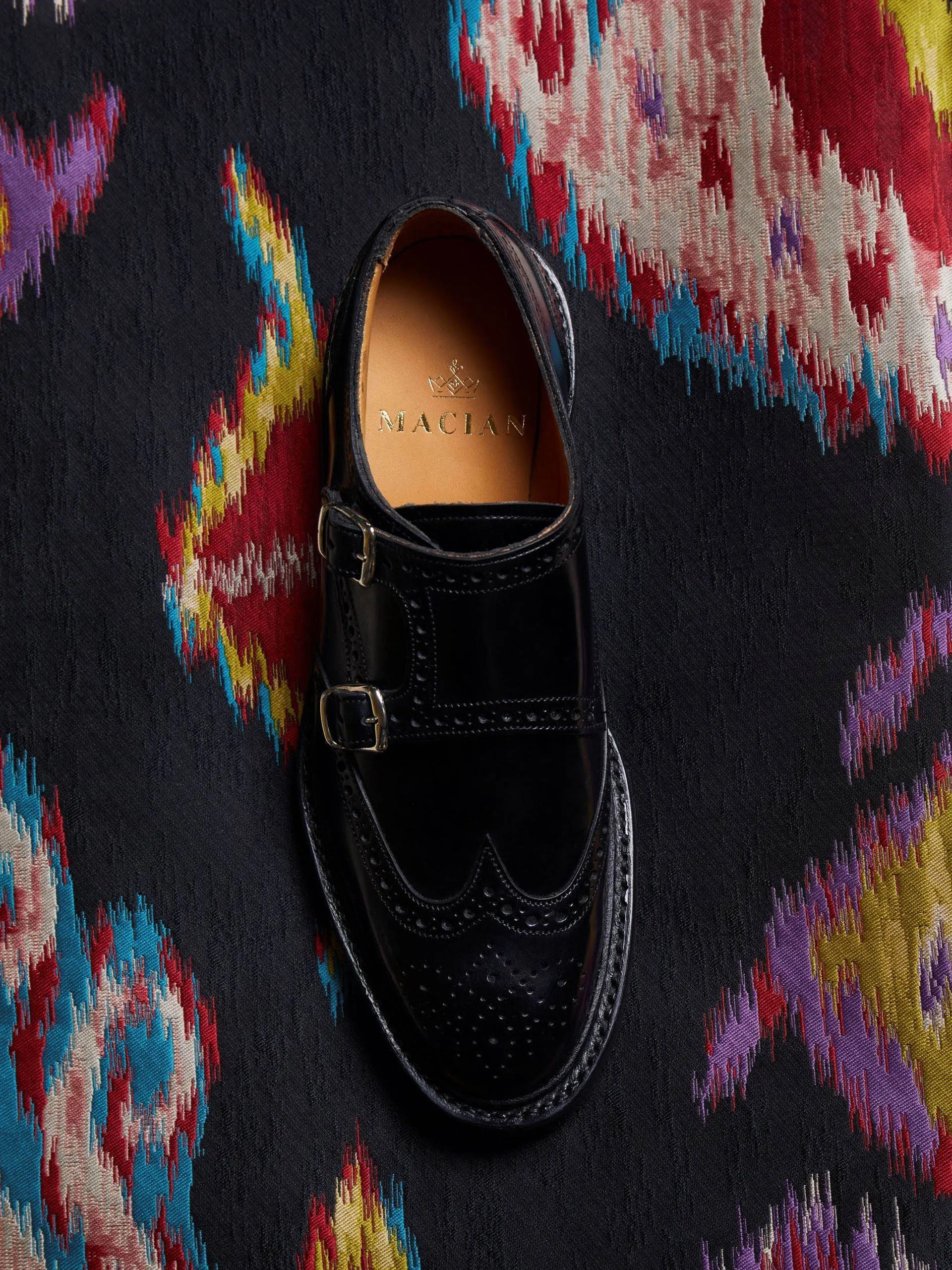 Black Virginia Double Monk shoes